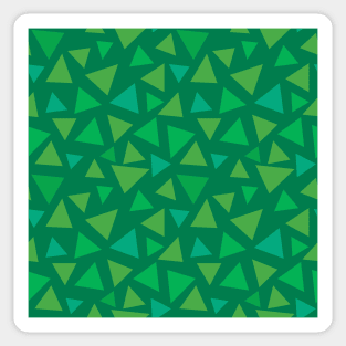 Grass Pattern - Green Summer Triangles Sticker